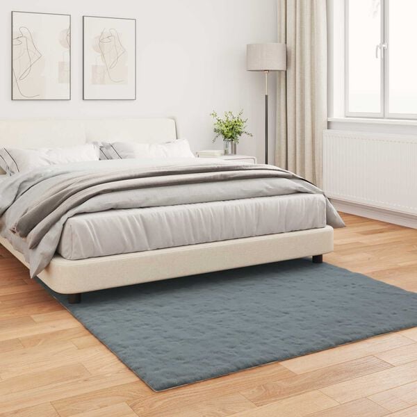 vidaXL Tapete de Pelo Sint&eacute;tico de Coelho Olite Antracite 160 x 160 cm