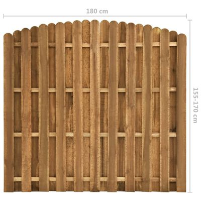 vidaXL Painel de vedação em madeira de pinho 180x(155-170) cm