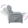 vidaXL Poltrona reclin&aacute;vel tecido cinzento-claro