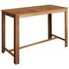 vidaXL Mesa de bar em madeira de ac&aacute;cia maci&ccedil;a 150x70x105 cm