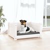 vidaXL Cama para cães branca 55,5x45,5x28 cm madeira de pinho maciça