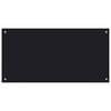 vidaXL Painel anti-salpicos de cozinha 100x50 cm vidro temperado preto
