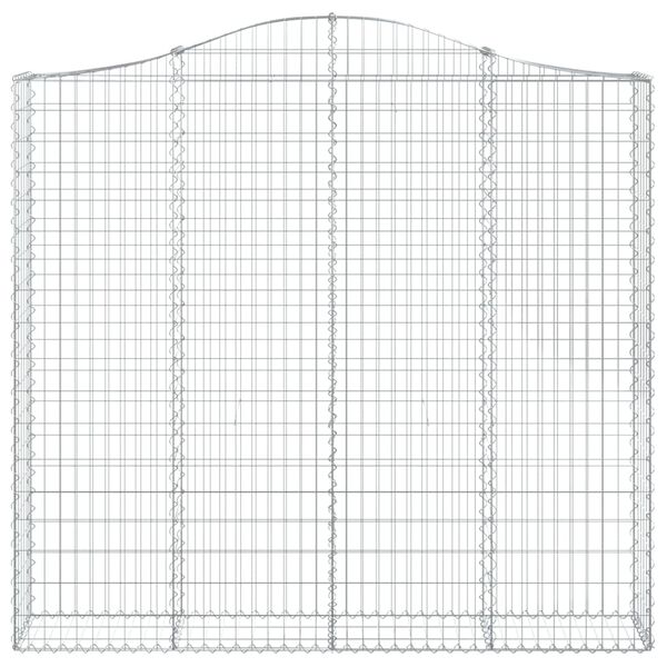 vidaXL Cestos gabi&atilde;o arqueados 8pcs 200x30x180/200cm ferro galvanizado