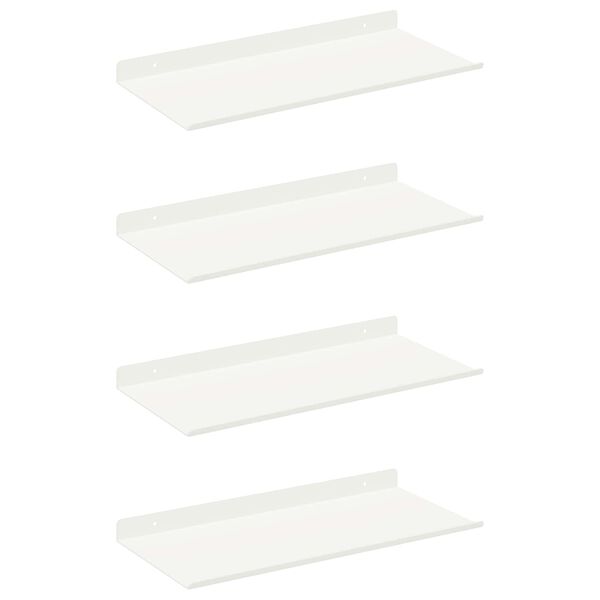 vidaXL Prateleira Flutuante 4 pcs Branco 40 x 18 x 2,5 cm A&ccedil;o