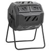 vidaXL Caixote de compostagem para jardim 73x64x95 cm 160 L preto