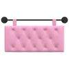 vidaXL Cabeceira Suspensa Rosa 100 x 55 x 7 cm tecido