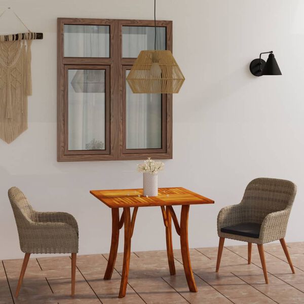 vidaXL 3 pcs conjunto de jantar para jardim castanho