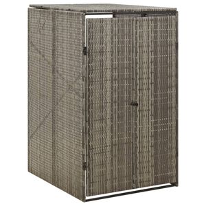 vidaXL Unidade arruma&ccedil;&atilde;o caixote do lixo 70x80x117 cm vime PE cinza