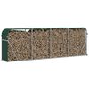 vidaXL Suporte para lenha verde 300x45x100 cm A&ccedil;o galvanizado