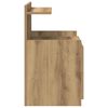 vidaXL Mesa de cabeceira com 2 gavetas carvalho artesanal 40x36,5x62 cm