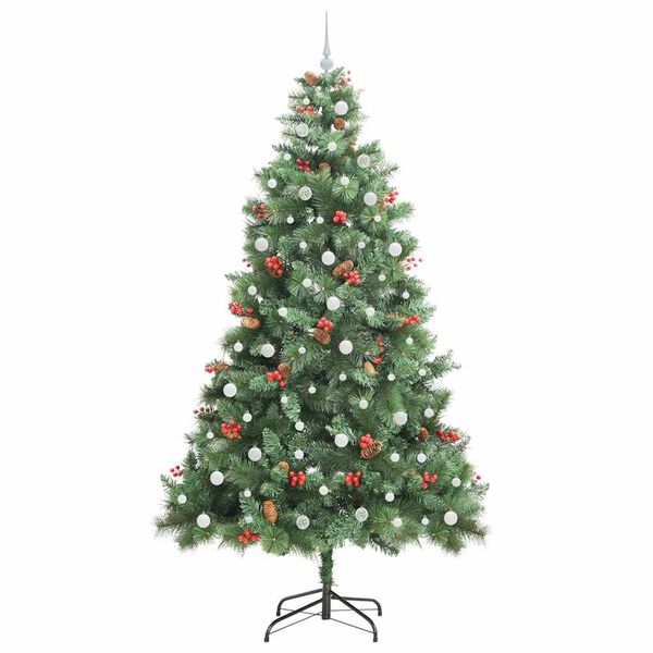 vidaXL &Aacute;rvore de Natal Artificial Verde 240 cm PVC e Metal