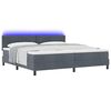 vidaXL Cama Box Spring LED Cinza Escuro 200 x 200 cm Veludo