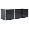 vidaXL Canteiro elevado jardim a&ccedil;o galvanizado 240x80x77 cm antracite