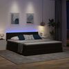 vidaXL Cama com arruma&ccedil;&atilde;o e LED com colch&atilde;o Preto 180 x 200 cm Veludo