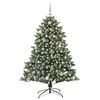 vidaXL &Aacute;rvore de Natal Artificial Verde 150 cm PVC, Pl&aacute;stico e A&ccedil;o