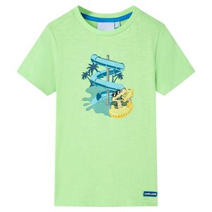 vidaXL T-shirt de crian&ccedil;a verde n&eacute;on 116