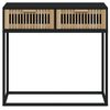 vidaXL Mesa consola 80x30x75 cm derivados de madeira e ferro preto