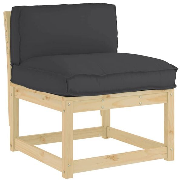 vidaXL Almofada de palete para encosto Preto 80 x 40 x 12 cm