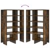 vidaXL Arm&aacute;rio de Sapatos 2 pcs Carvalho Defumado Madeira processada