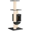vidaXL &Aacute;rvore para gatos com postes de sisal Cinzento-Escuro 137 cm