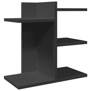 vidaXL Organizador de secret&aacute;ria 42x21,5x42 cm derivados madeira preto