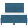 vidaXL Cama Box com colch&atilde;o Azul Escuro 160 x 200 cm tecido