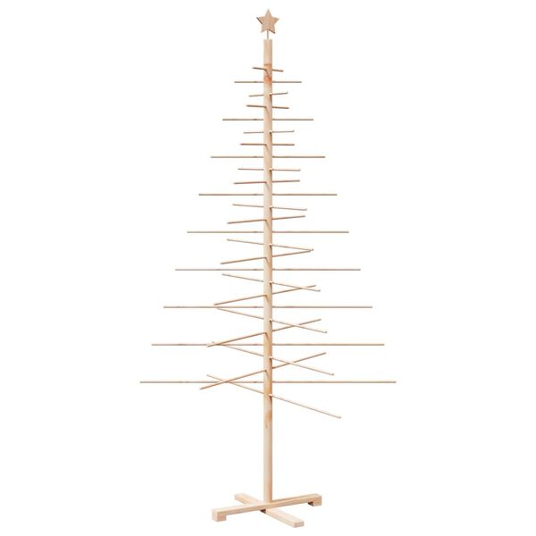 vidaXL Árvore de Natal decorativa 210 cm madeira de pinho maciça