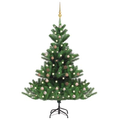 vidaXL Árvore Natal artificial LEDs/bolas 150cm abeto caucasiano verde