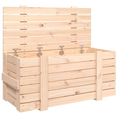 vidaXL Caixa de arrumação 91x40,5x42 cm madeira de pinho maciça