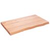 vidaXL Tampo de mesa 100x60x(2-6) cm carvalho tratado castanho-claro