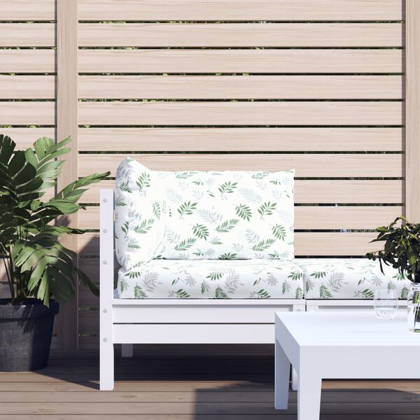 vidaXL Almofad&otilde;es p/ m&oacute;veis paletes 3 pcs tecido oxford padr&atilde;o folhas