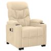 vidaXL Poltrona de massagens tecido cor creme