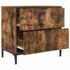 vidaXL Mesa-de-cabeceira com gaveta Carvalho fumado 63.5 x 36 x 61 cm