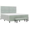 vidaXL Cama Box com colch&atilde;o Cinzento-claro 180 x 200 cm Veludo