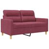 vidaXL Sof&aacute; de 2 lugares tecido 120 cm vermelho tinto