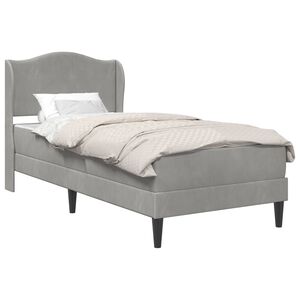 vidaXL Estrutura da Cama Cinzento-claro 90 x 190 cm Veludo
