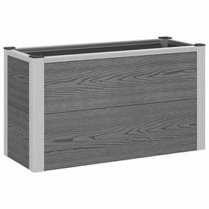 vidaXL Canteiro de jardim elevado Cinzento 75 x 30 x 42 cm