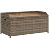 vidaXL Banco de arruma&ccedil;&atilde;o 100x50x52 cm vime PE e madeira ac&aacute;cia cinza