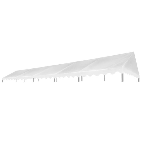 vidaXL Teto para tenda de festas 5x10 m 450 g/m&sup2; branco
