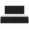 vidaXL Estrutura de cama otomana com colch&otilde;es 200x200cm veludo preto