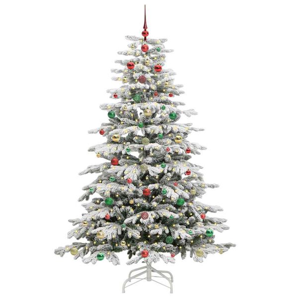 vidaXL Árvore de Natal Articulada Artificial Branco 180 cm PE e PVC