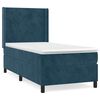 vidaXL Cama com molas/colch&atilde;o 90x190 cm veludo azul-escuro