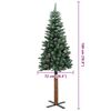vidaXL &Aacute;rvore de Natal Slim com 300 LEDs com suporte Verde 180 cm