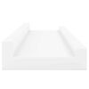 vidaXL Unidade de prateleiras com rebordo 2 pcs 40x9x3 cm MDF branco