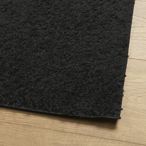 vidaXL Tapete shaggy de pelo alto PAMPLONA 240x340 cm preto