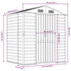 vidaXL Abrigo de jardim 191x130x198 cm aço galvanizado cinzento-claro