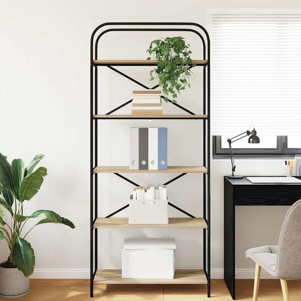 vidaXL Estante Carvalho Sonoma 80 x 30 x 183 cm Madeira processada