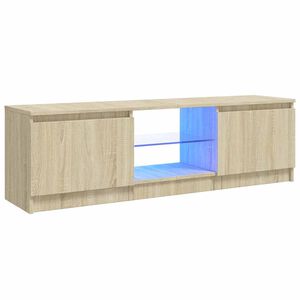vidaXL M&oacute;vel de TV com luzes LED 120x30x36 cm carvalho sonoma
