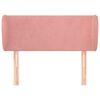 vidaXL Cabeceira de cama c/ abas veludo 83x23x78/88 cm rosa