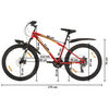vidaXL Bicicleta de montanha 21 velocidades roda 36 cm vermelho
